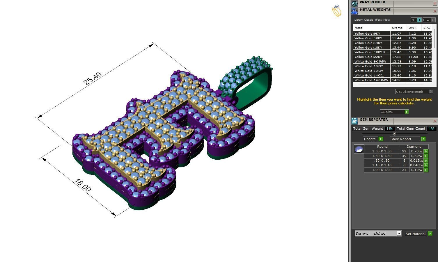 Custom Initial E Letter Diamond  A to Z Alphabet  Necklace 3D print model_6