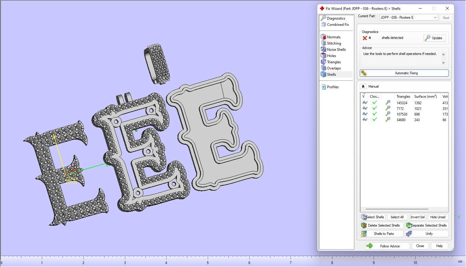 Custom Initial E Letter Diamond  A to Z Alphabet  Necklace 3D print model_18