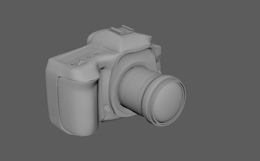 Canon camera Low-poly 3D model_0
