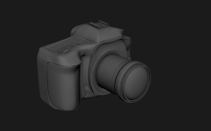 Canon camera Low-poly 3D model