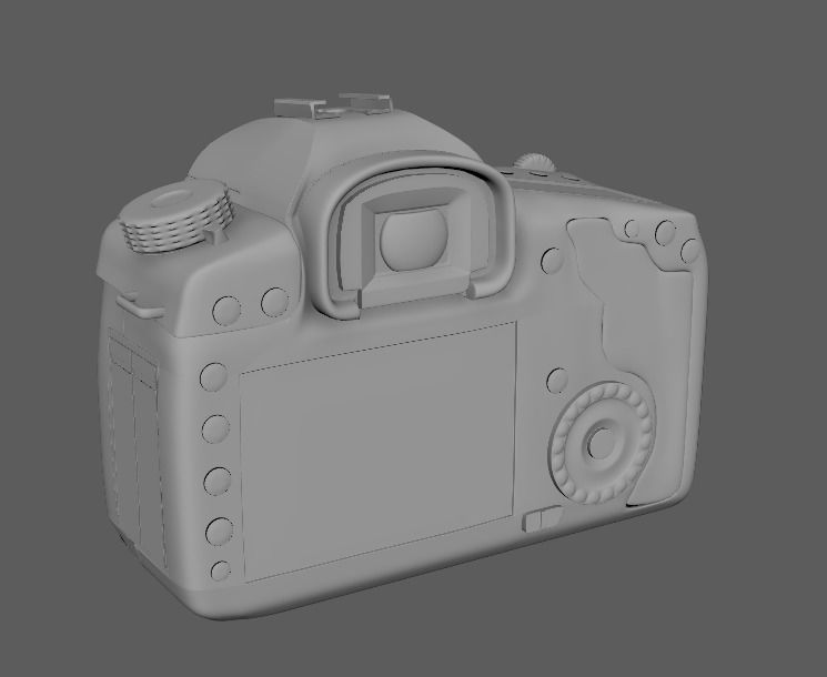 Canon camera Low-poly 3D model_1