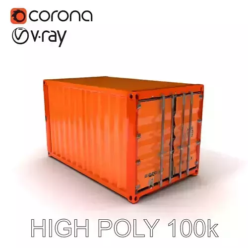 Shipping Container D Model Pack Low-poly 3D model