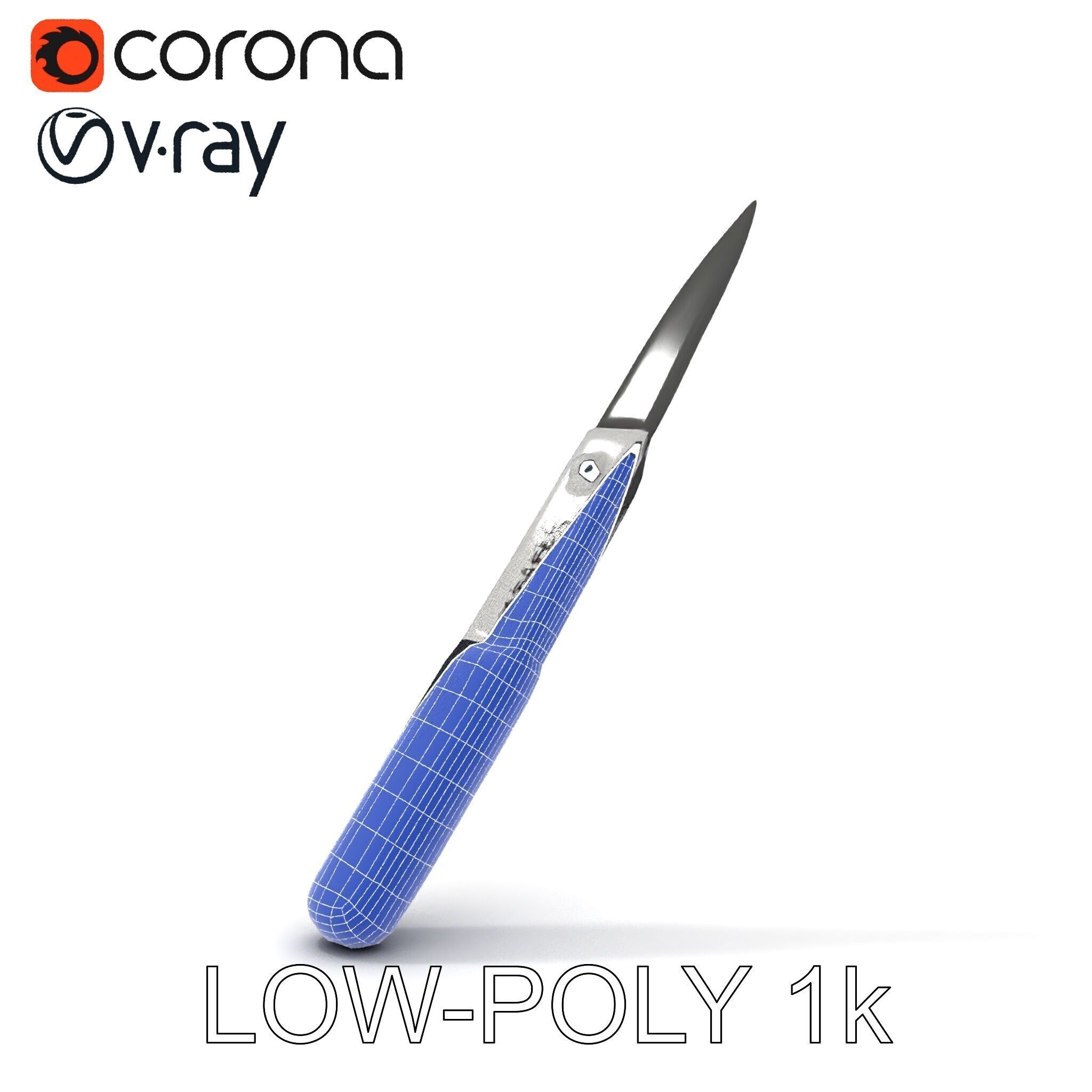 Precision Scalpel Model Pack with Textured Handle Low-poly 3D model_15