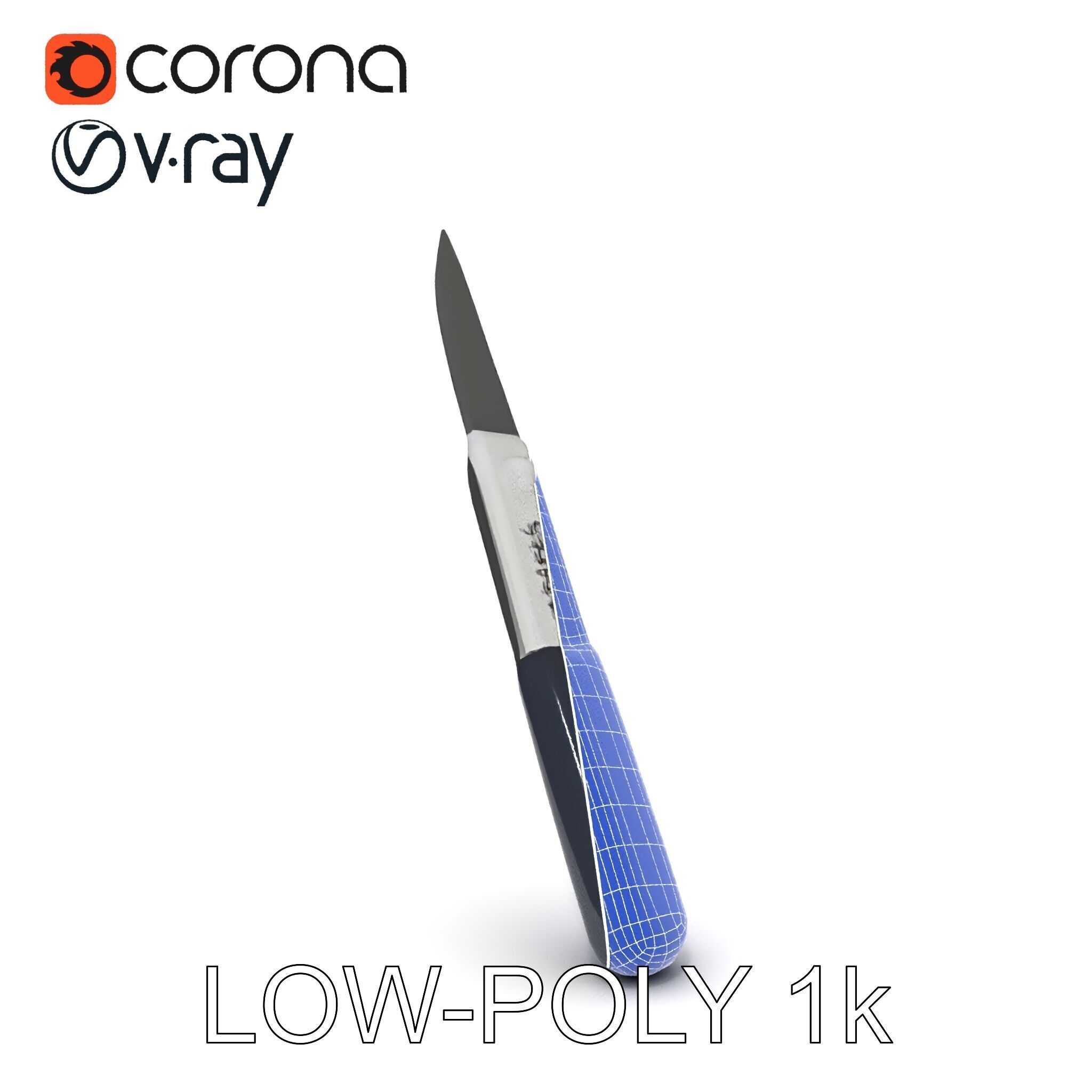 Precision Scalpel Model Pack with Textured Handle Low-poly 3D model_10