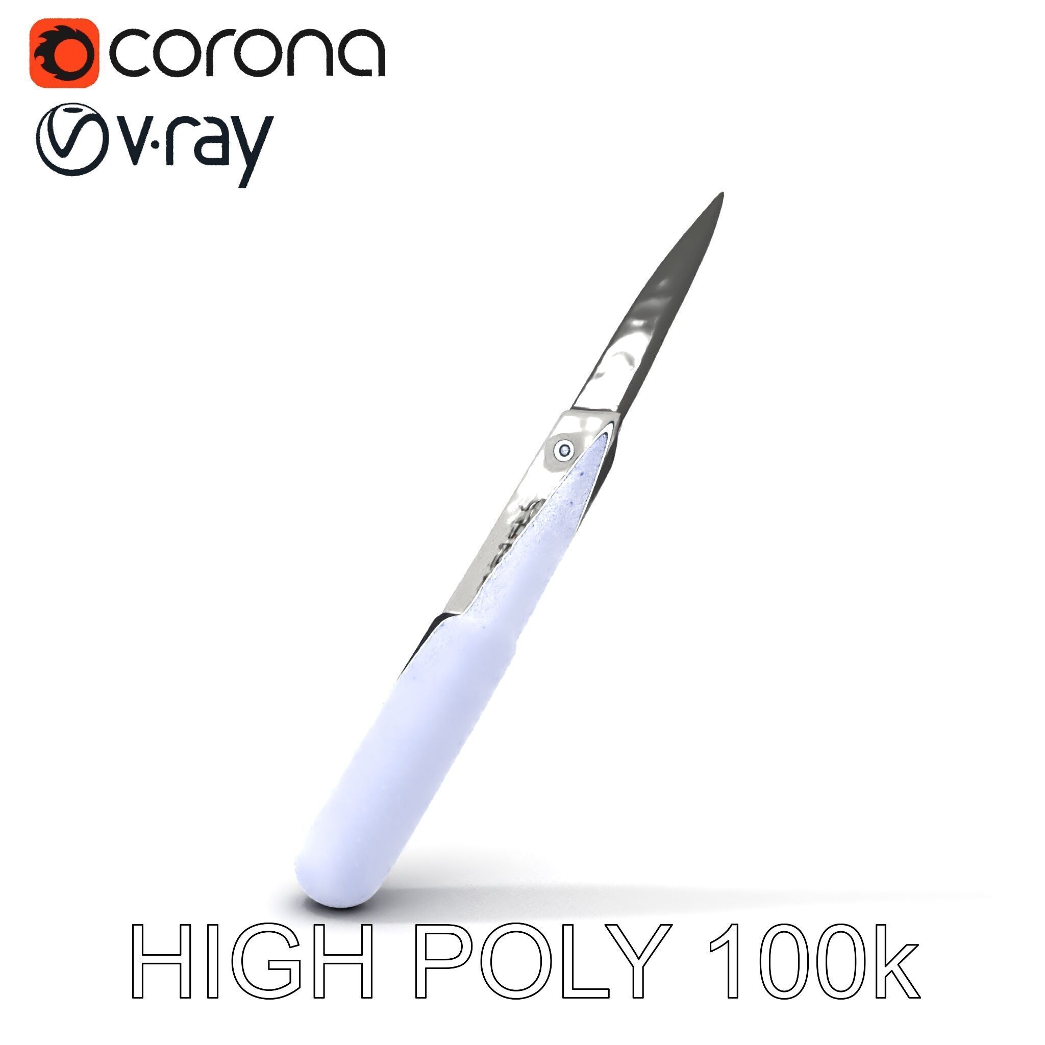 Precision Scalpel Model Pack with Textured Handle Low-poly 3D model_32