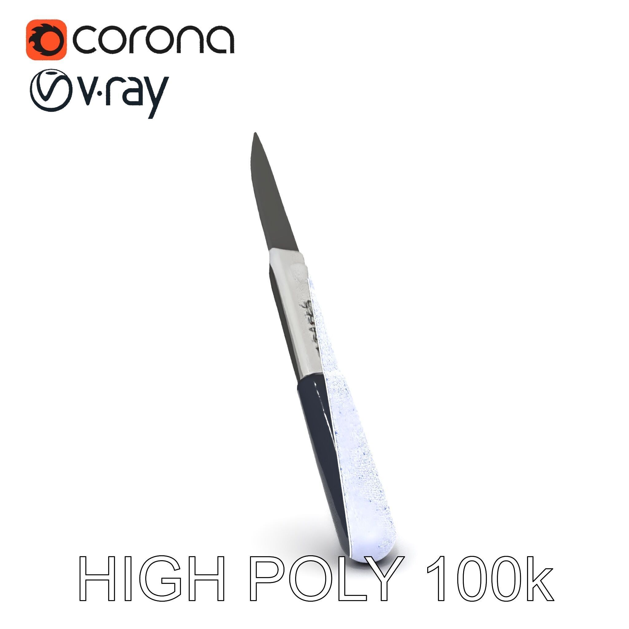 Precision Scalpel Model Pack with Textured Handle Low-poly 3D model_8