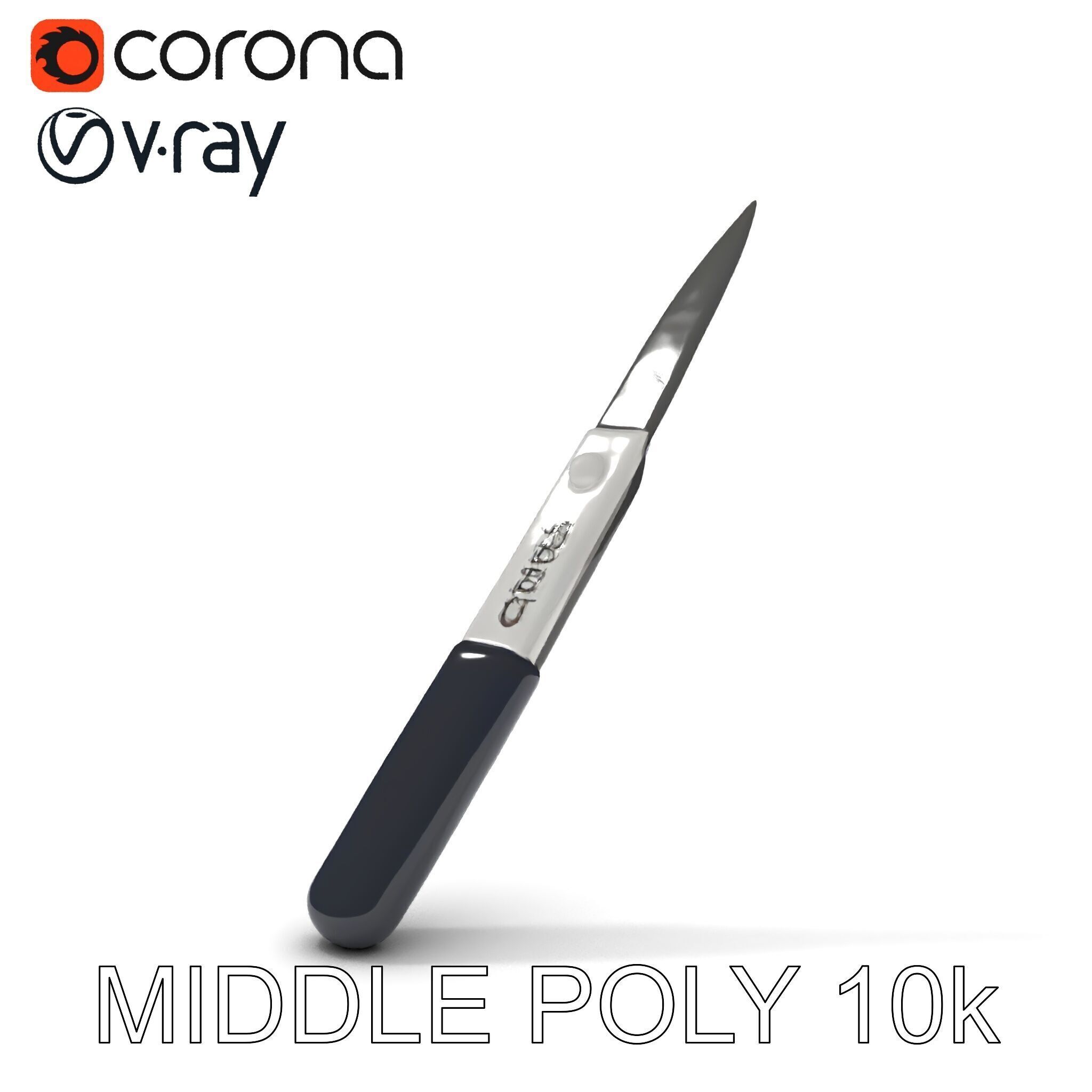 Precision Scalpel Model Pack with Textured Handle Low-poly 3D model_6