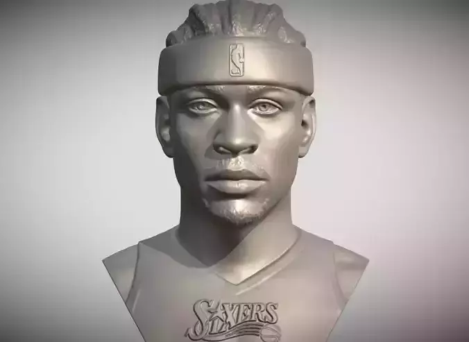 Allen Iverson bust 3D print model