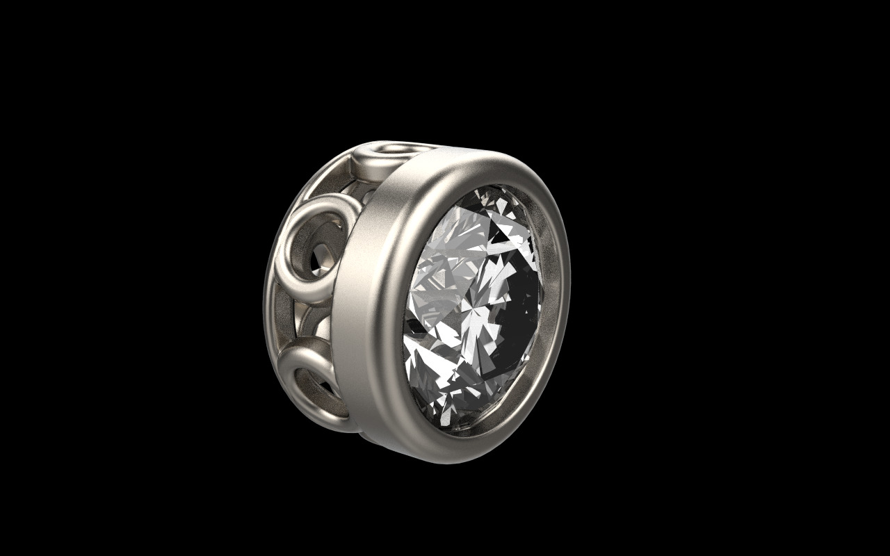 Round charm necklace model 1291 3D print model_17