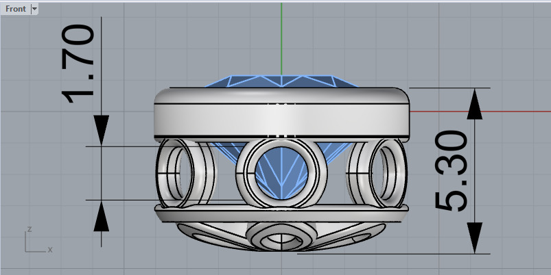 Round charm necklace model 1291 3D print model_6