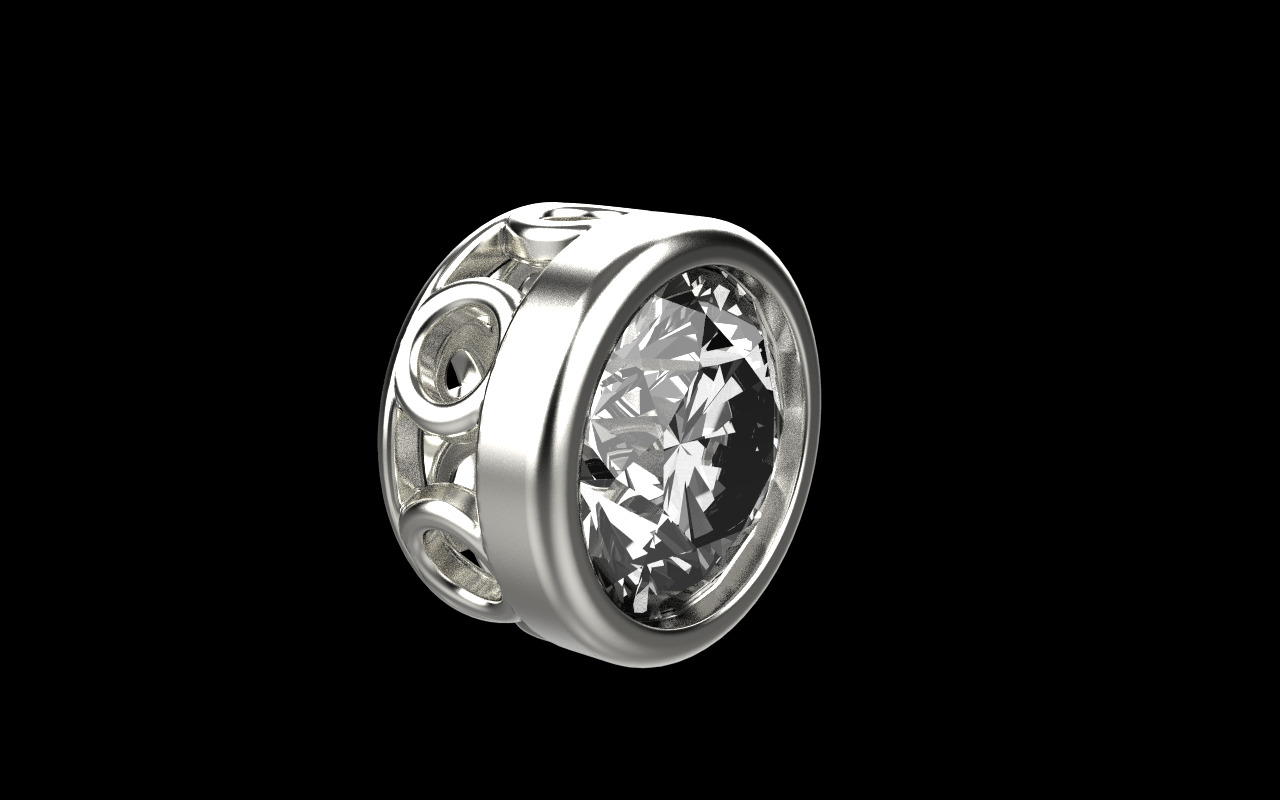 Round charm necklace model 1291 3D print model_19