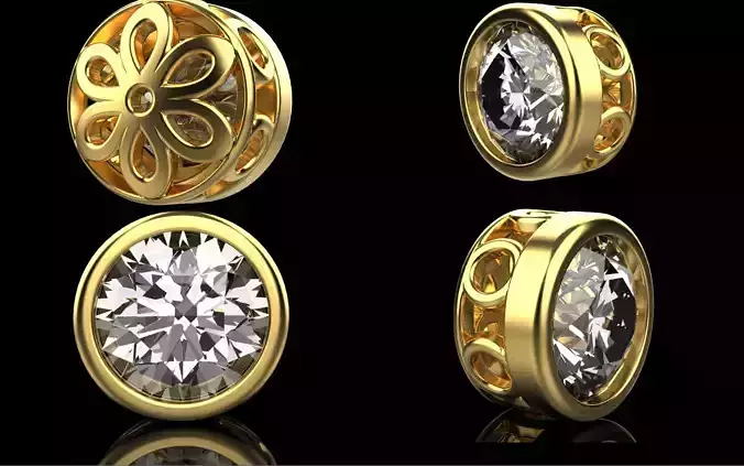 Round charm necklace model 1291