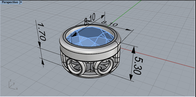 Round charm necklace model 1291 3D print model_5
