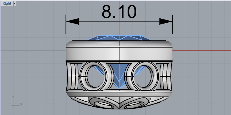 Round charm necklace model 1291 3D print model_7