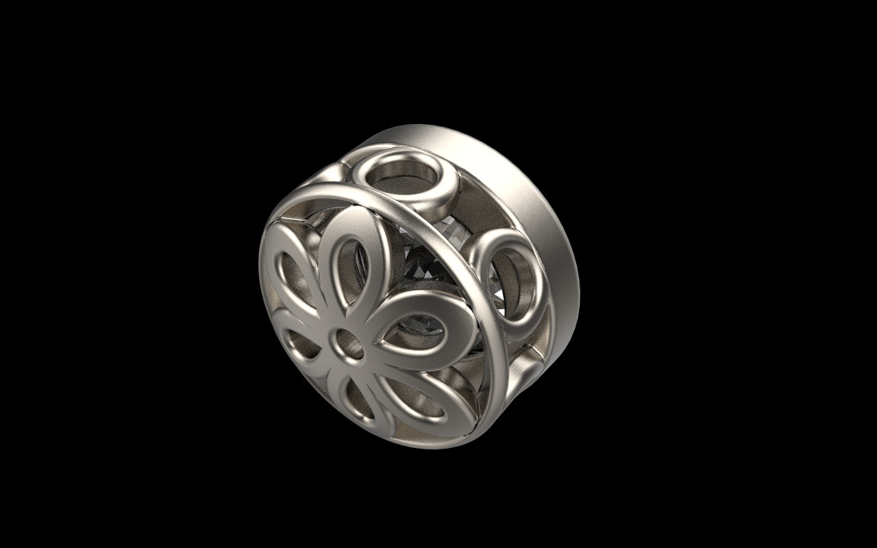 Round charm necklace model 1291 3D print model_24