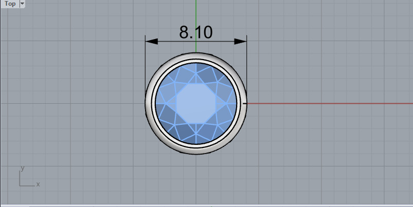 Round charm necklace model 1291 3D print model_4