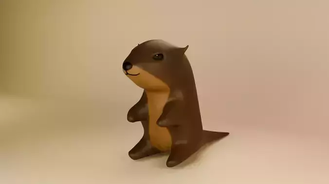 Otter 3d lowpoly model