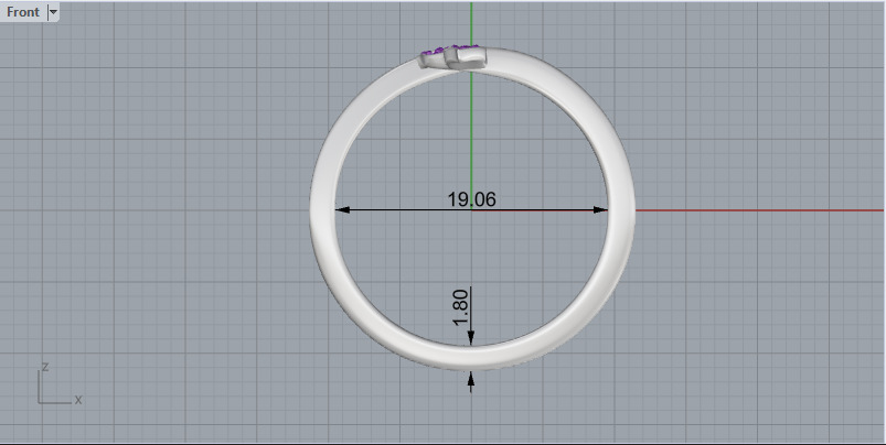 Whale Tail Ring model 1293 3D print model_5