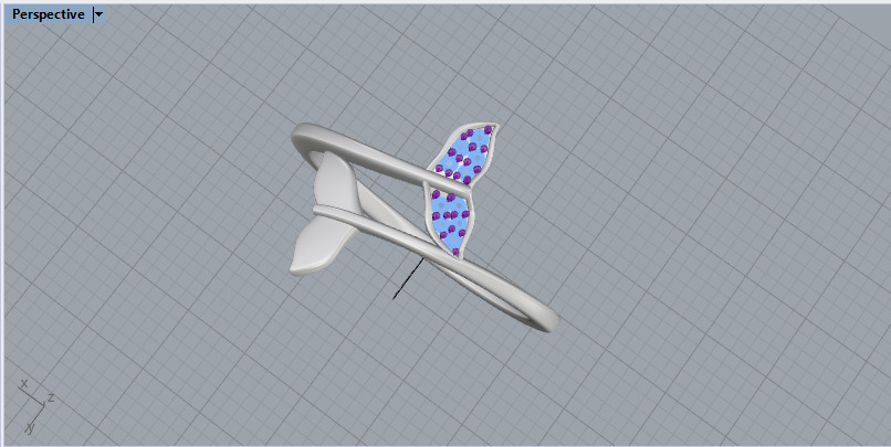 Whale Tail Ring model 1293 3D print model_6