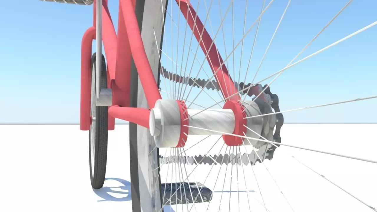 bmx bicycle Low-poly 3D model_0