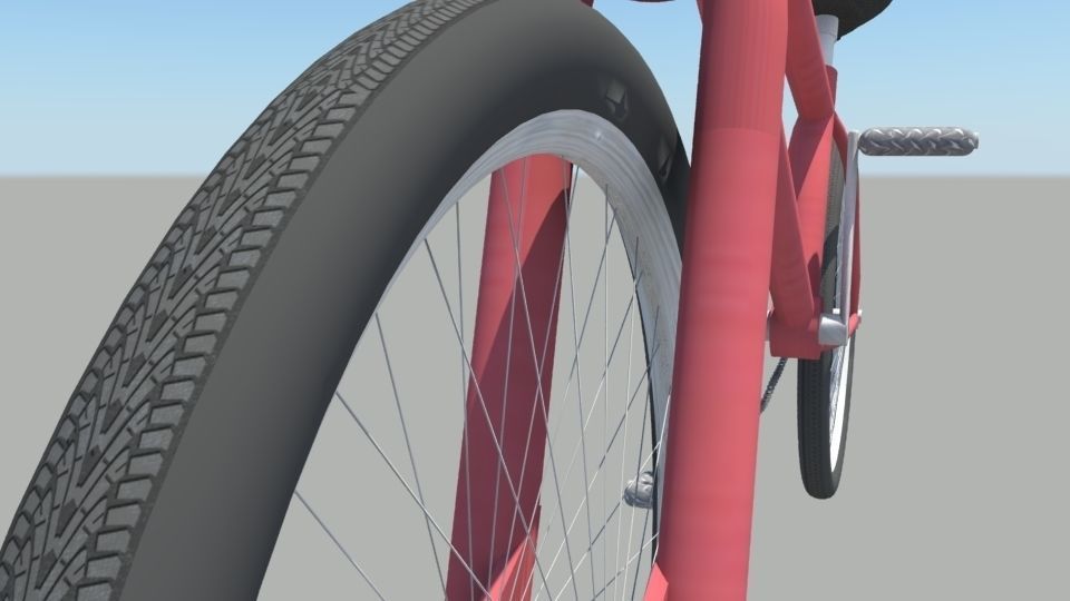 bmx bicycle Low-poly 3D model_3