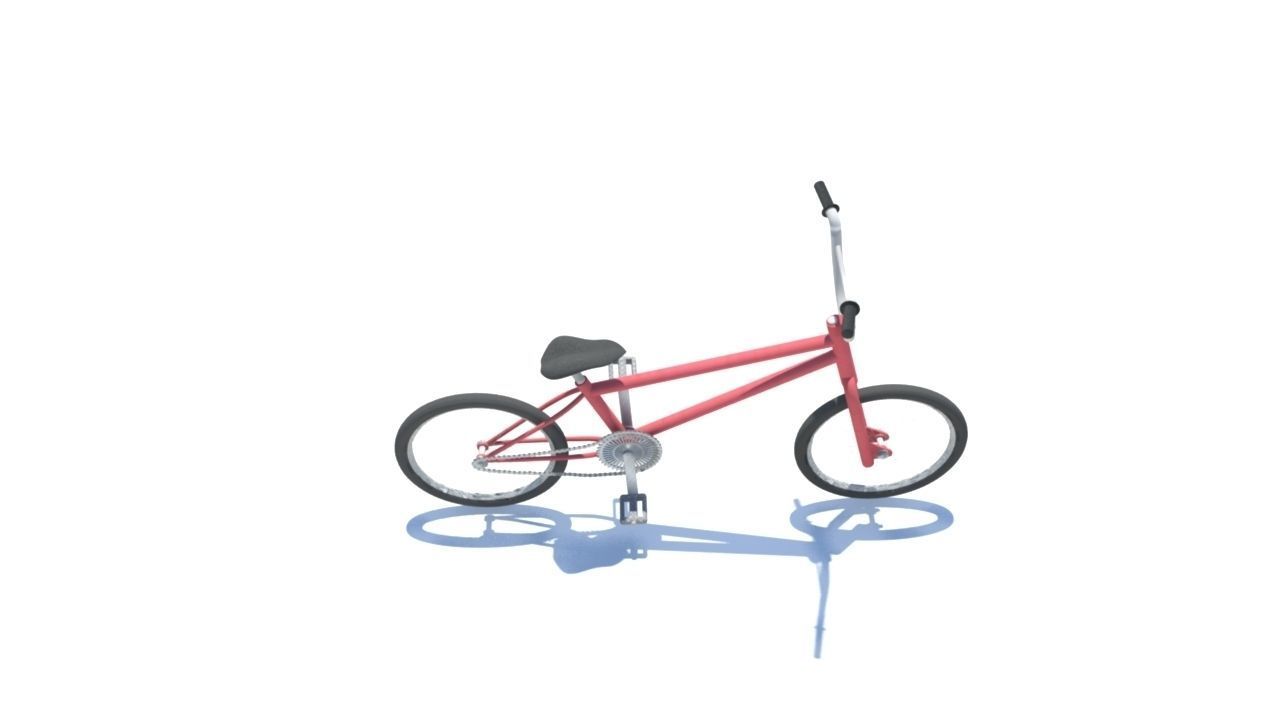 bmx bicycle Low-poly 3D model_2