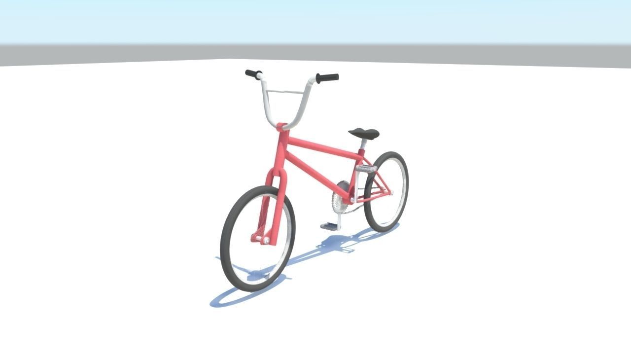 bmx bicycle Low-poly 3D model_1