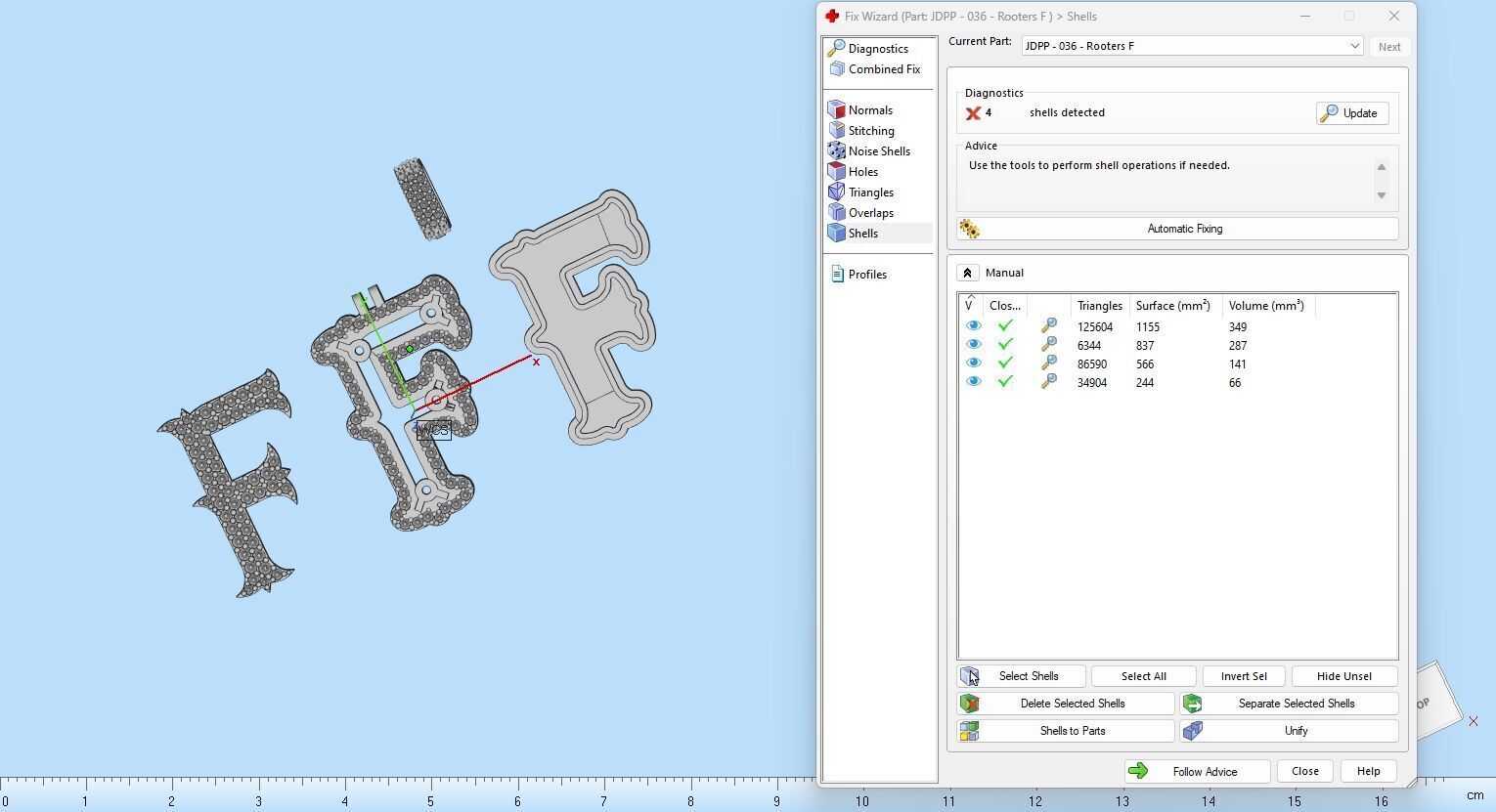 Custom Initial F Letter Diamond  A to Z Alphabet  Necklace 3D print model_16