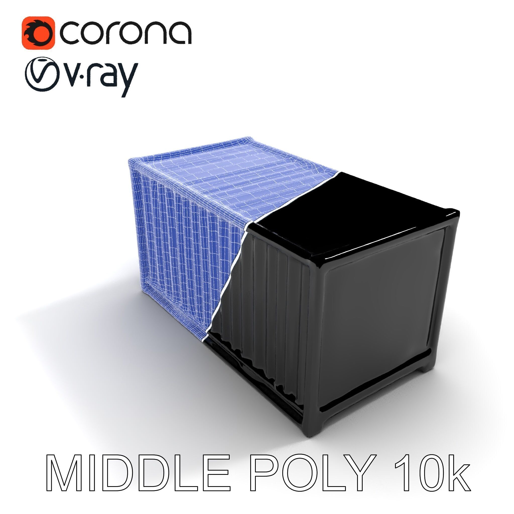 Cargo Shipping Container D Model Pack Low-poly 3D model_30