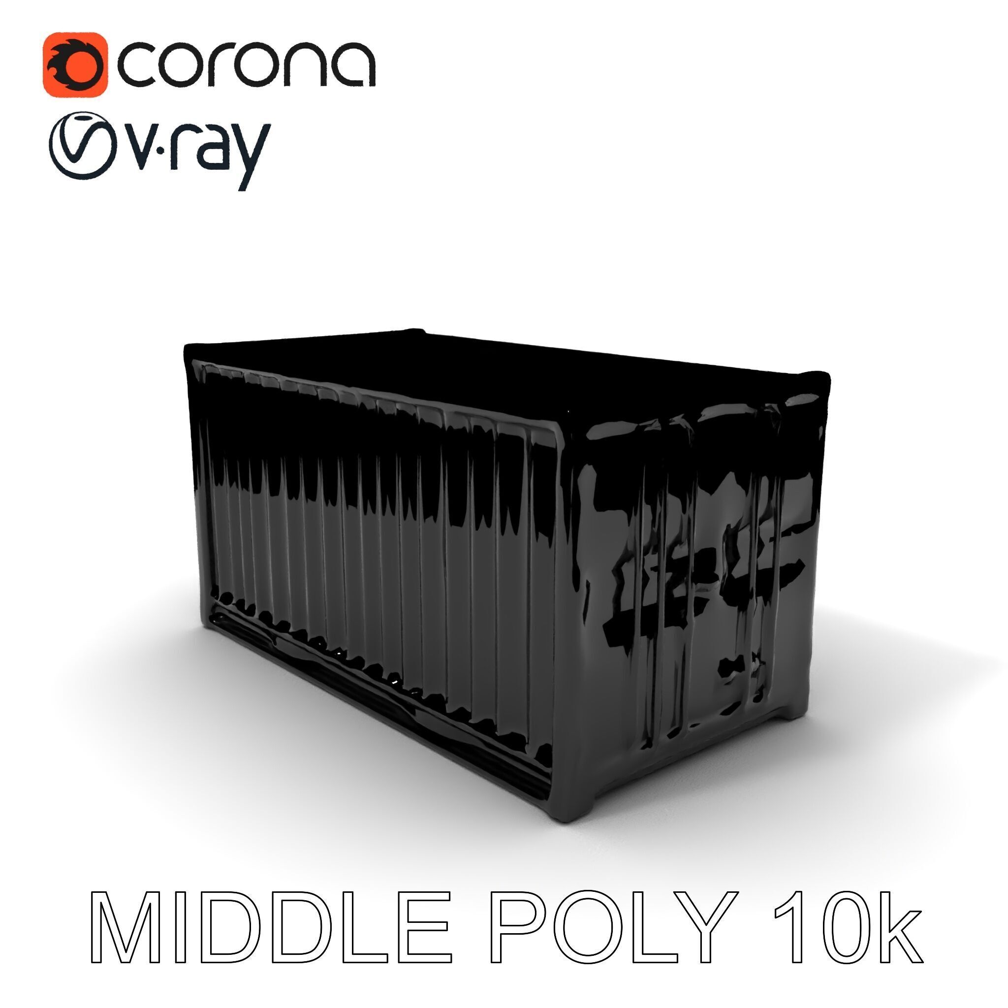 Cargo Shipping Container D Model Pack Low-poly 3D model_25