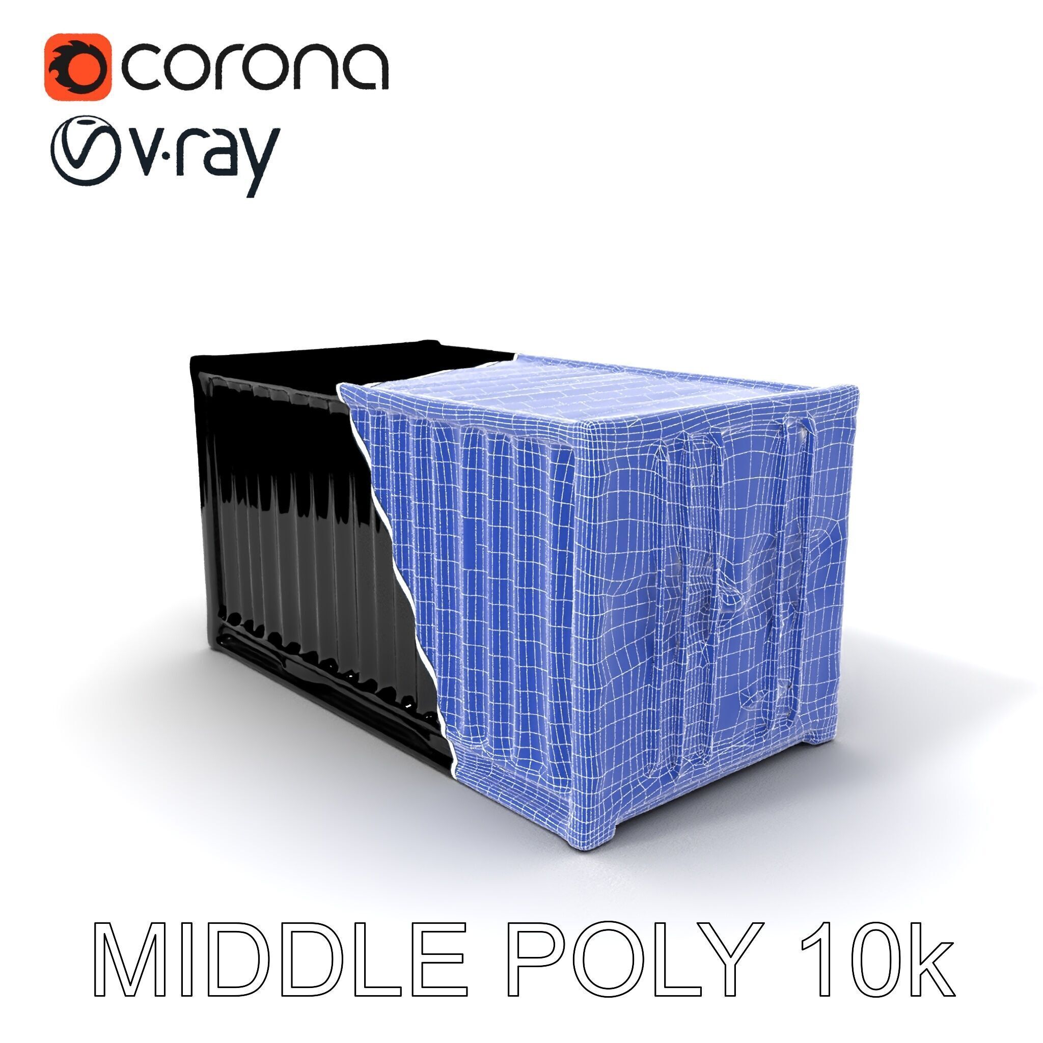 Cargo Shipping Container D Model Pack Low-poly 3D model_14