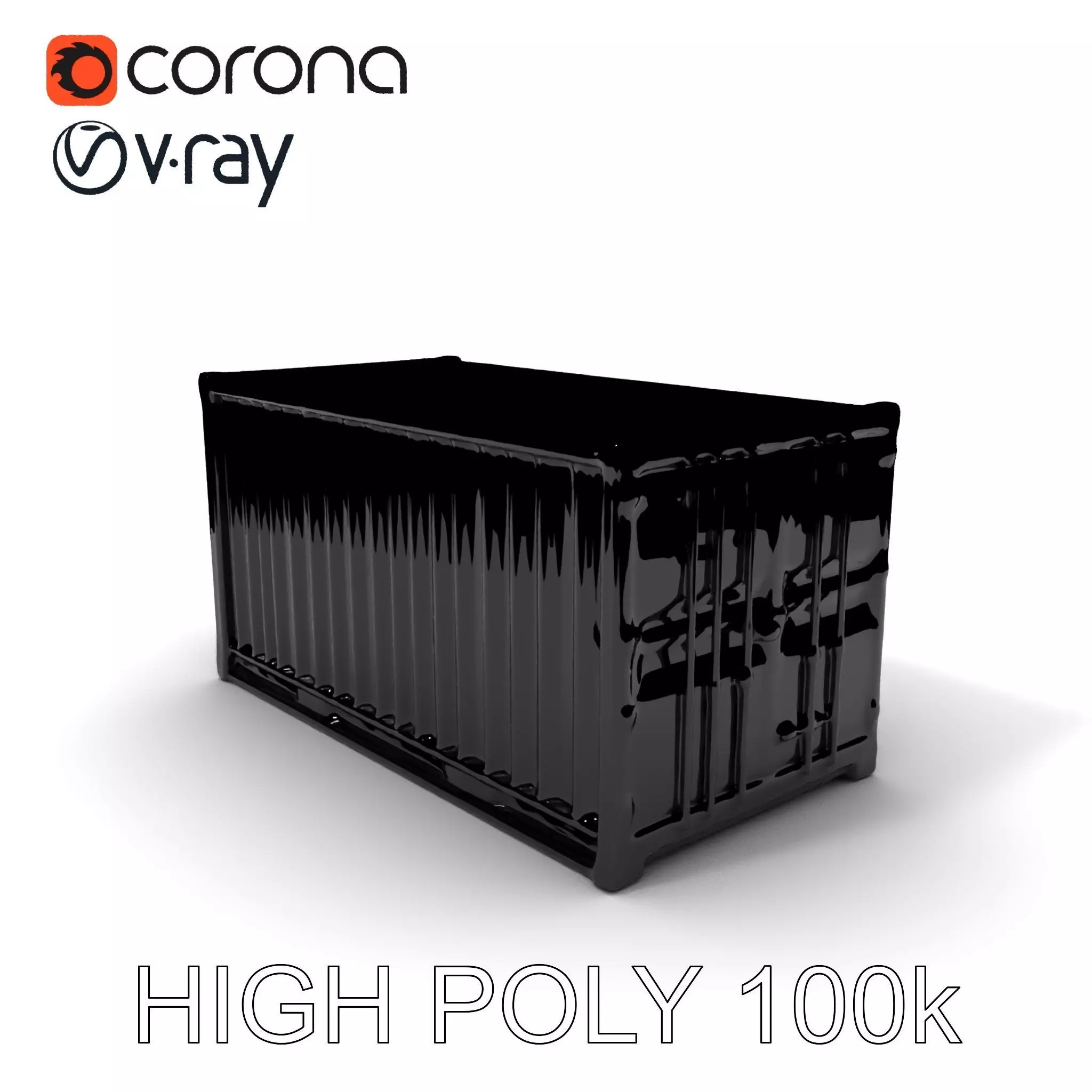 Cargo Shipping Container D Model Pack Low-poly 3D model_0