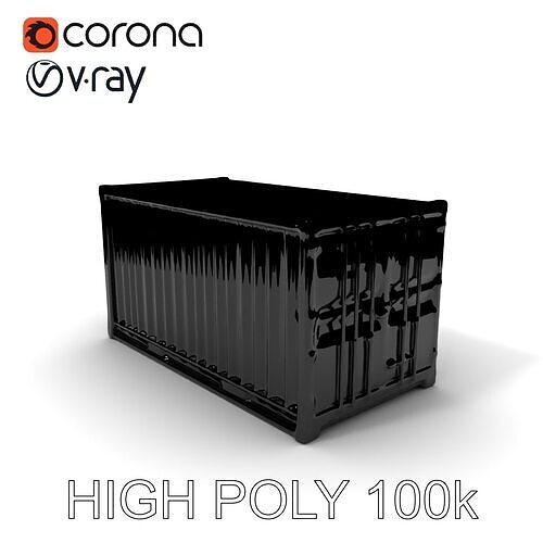 Cargo Shipping Container D Model Pack Low-poly 3D model