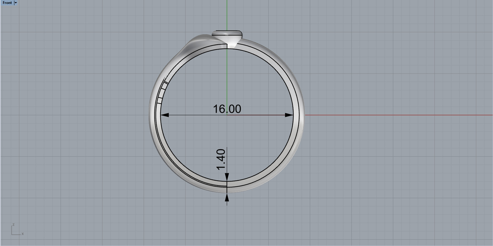 Whale Tail Ring model 1295 3D print model_6