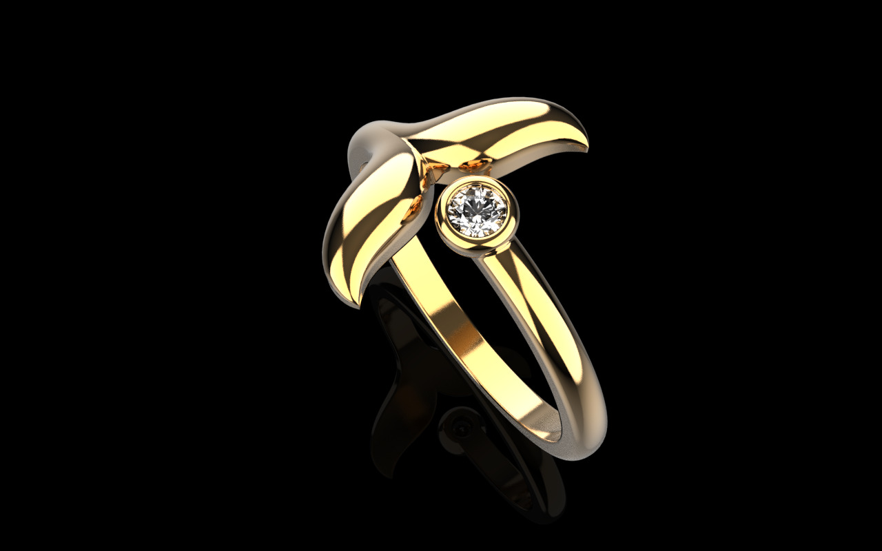 Whale Tail Ring model 1295 3D print model_18