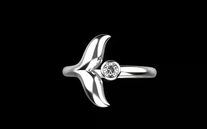 Whale Tail Ring model 1295 3D print model