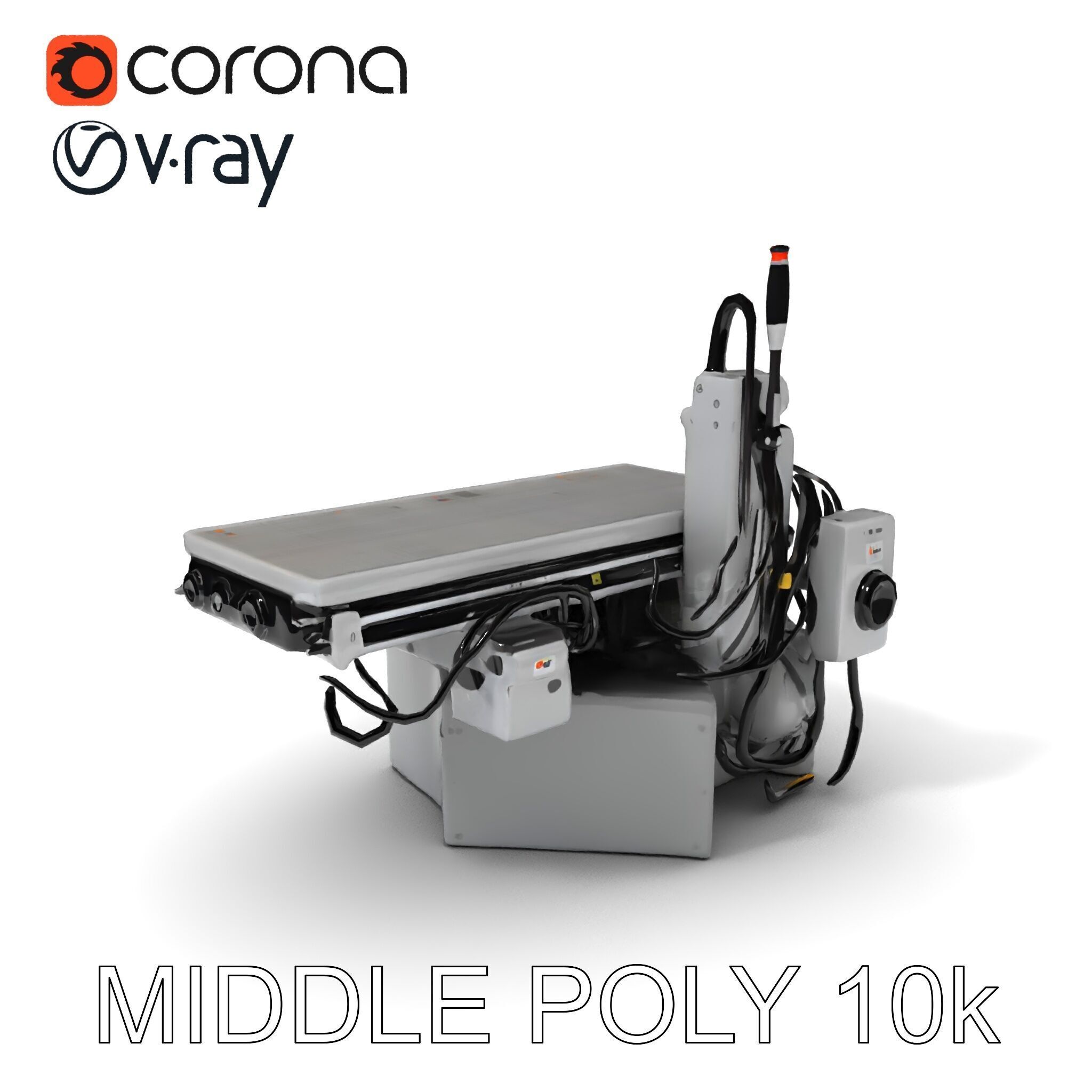 Industrial CNC Machine Model Pack Low-poly 3D model_17