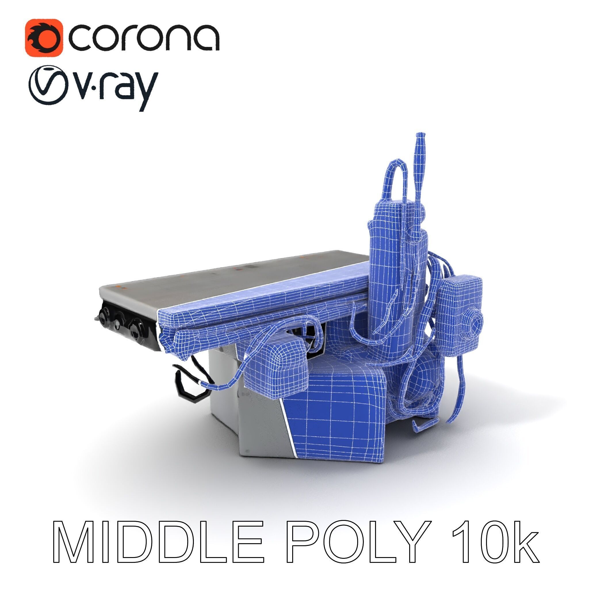 Industrial CNC Machine Model Pack Low-poly 3D model_22