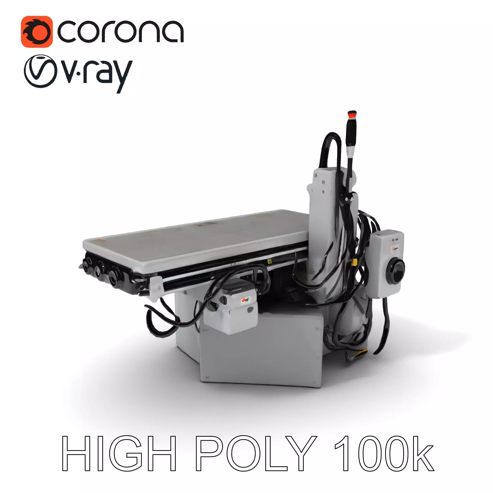 Industrial CNC Machine Model Pack Low-poly 3D model_0