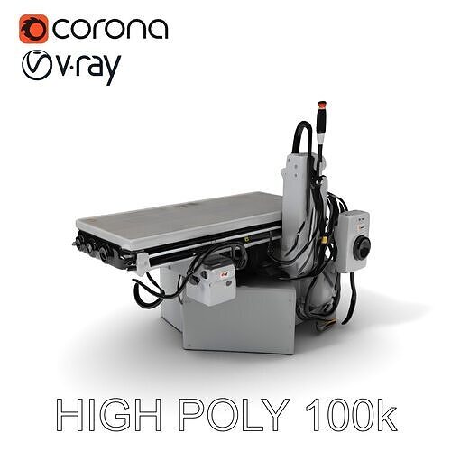 Industrial CNC Machine Model Pack Low-poly 3D model