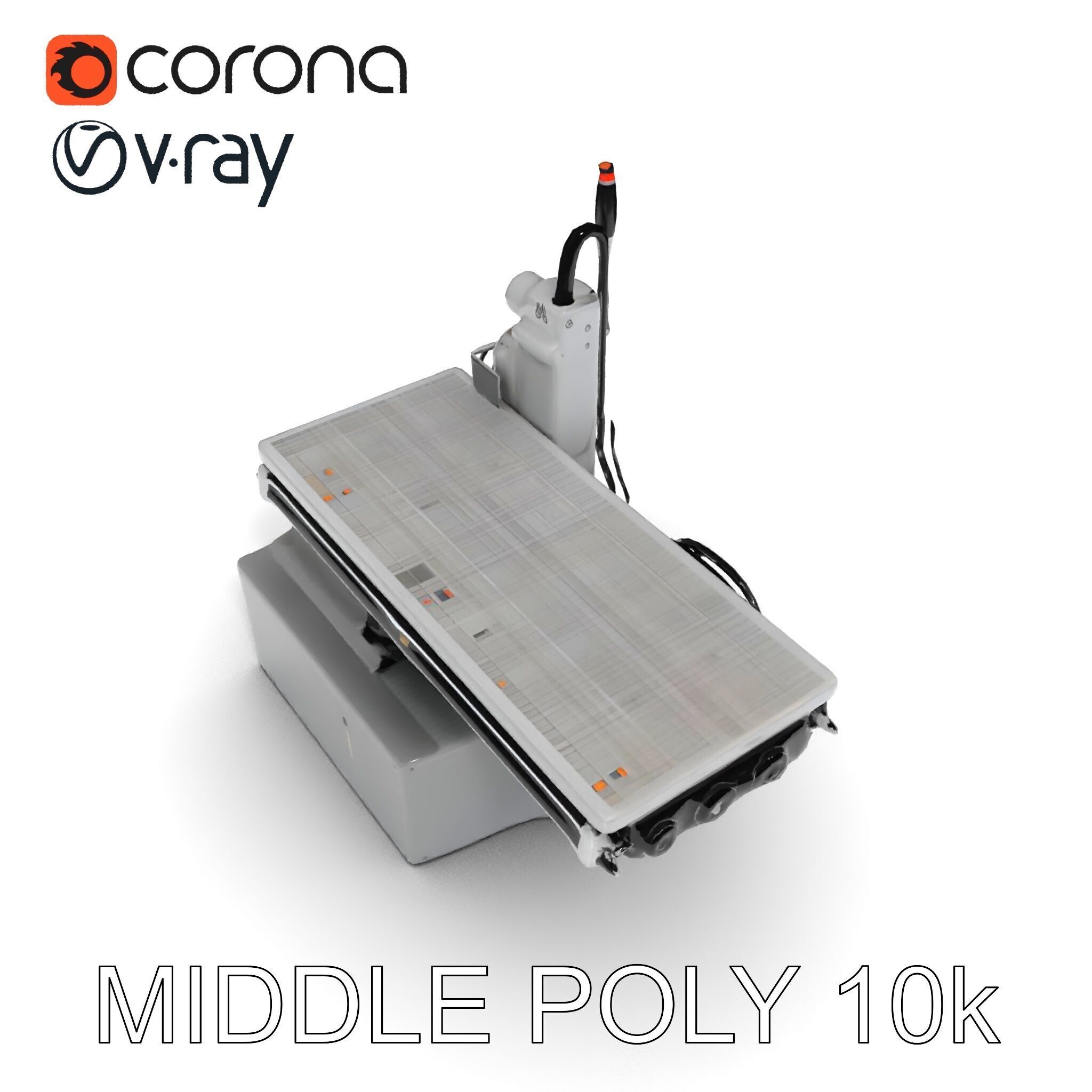 Industrial CNC Machine Model Pack Low-poly 3D model_27