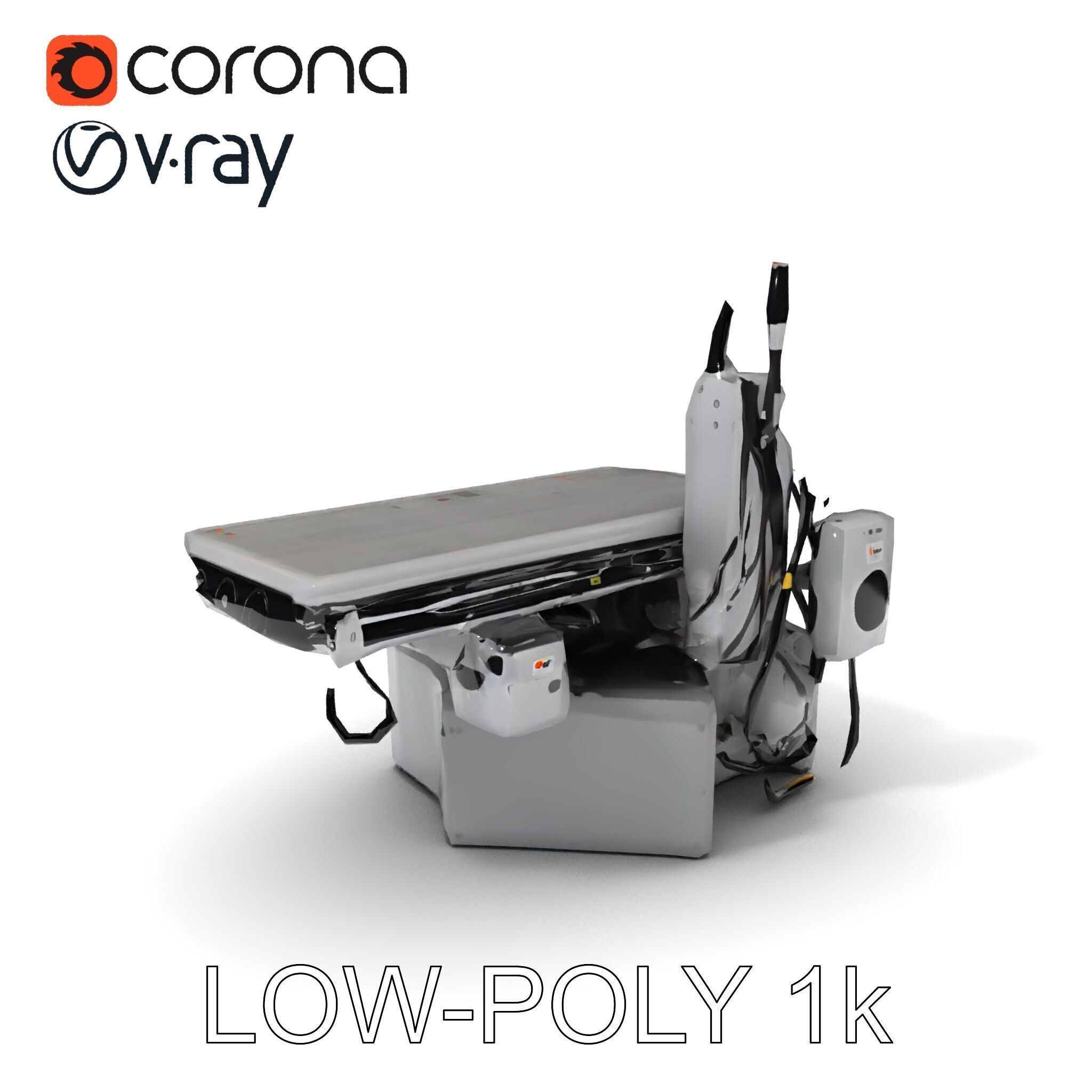 Industrial CNC Machine Model Pack Low-poly 3D model_20