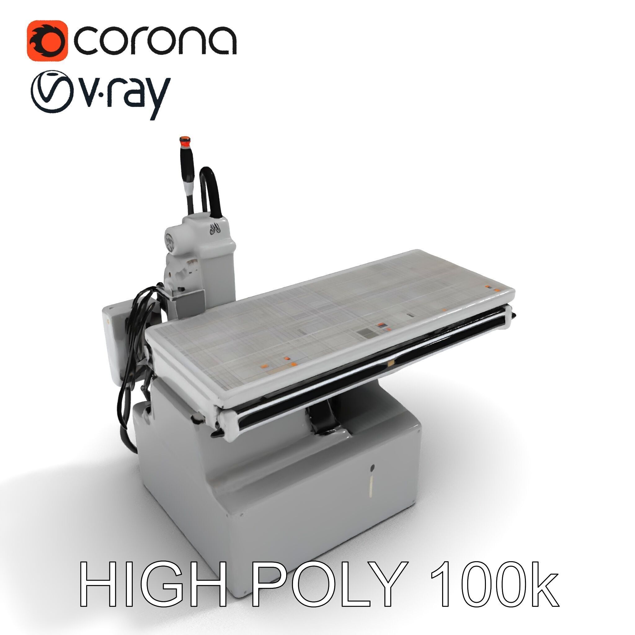 Industrial CNC Machine Model Pack Low-poly 3D model_35