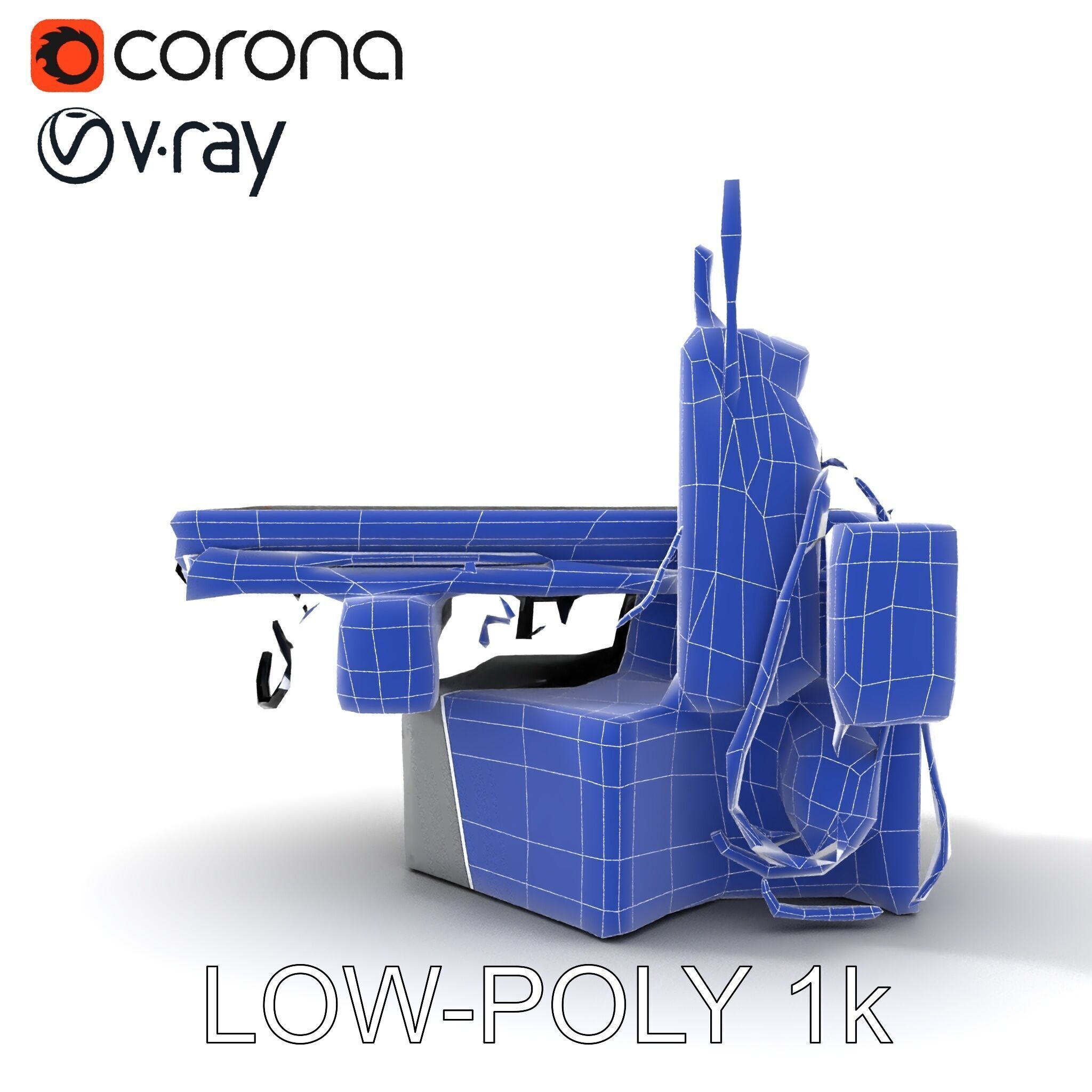 Industrial CNC Machine Model Pack Low-poly 3D model_13