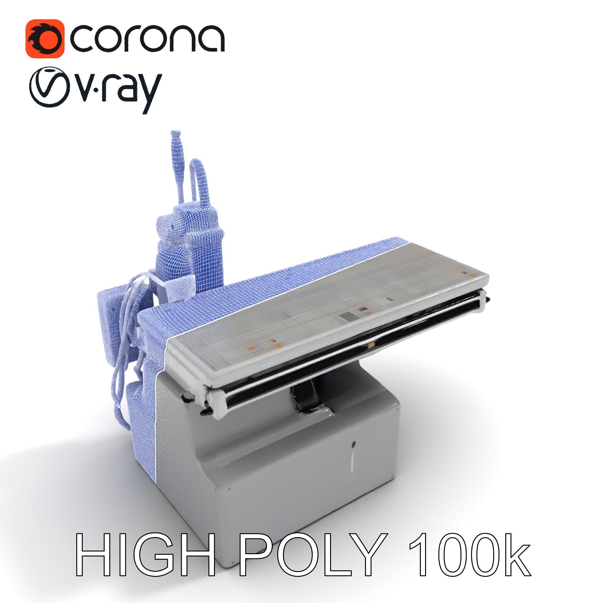 Industrial CNC Machine Model Pack Low-poly 3D model_21