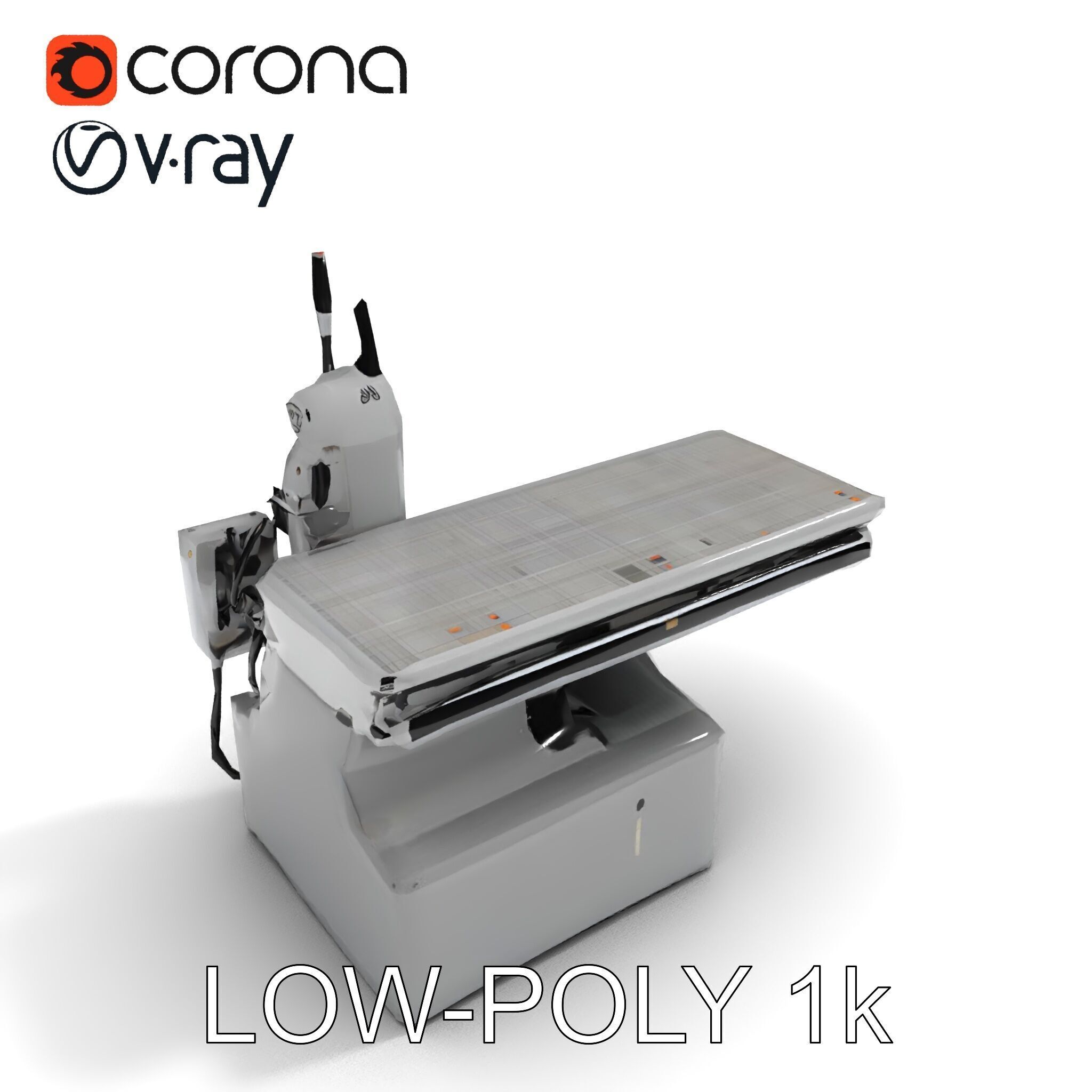 Industrial CNC Machine Model Pack Low-poly 3D model_31