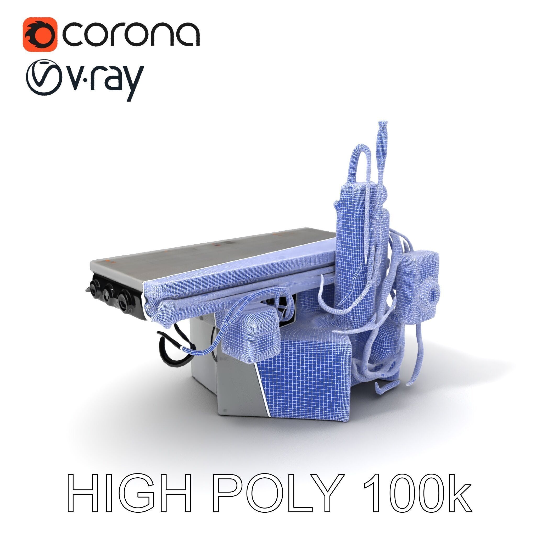 Industrial CNC Machine Model Pack Low-poly 3D model_3