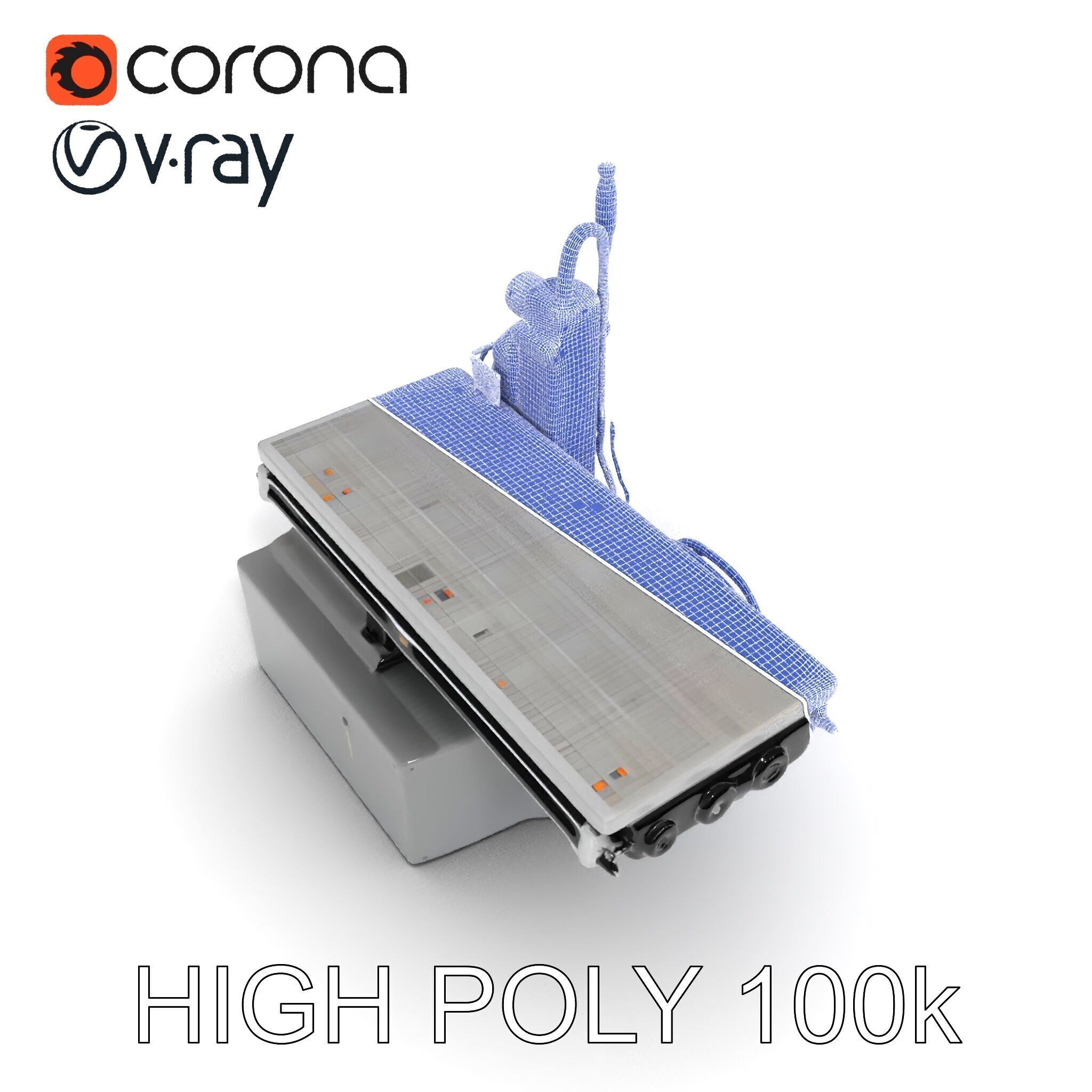 Industrial CNC Machine Model Pack Low-poly 3D model_8