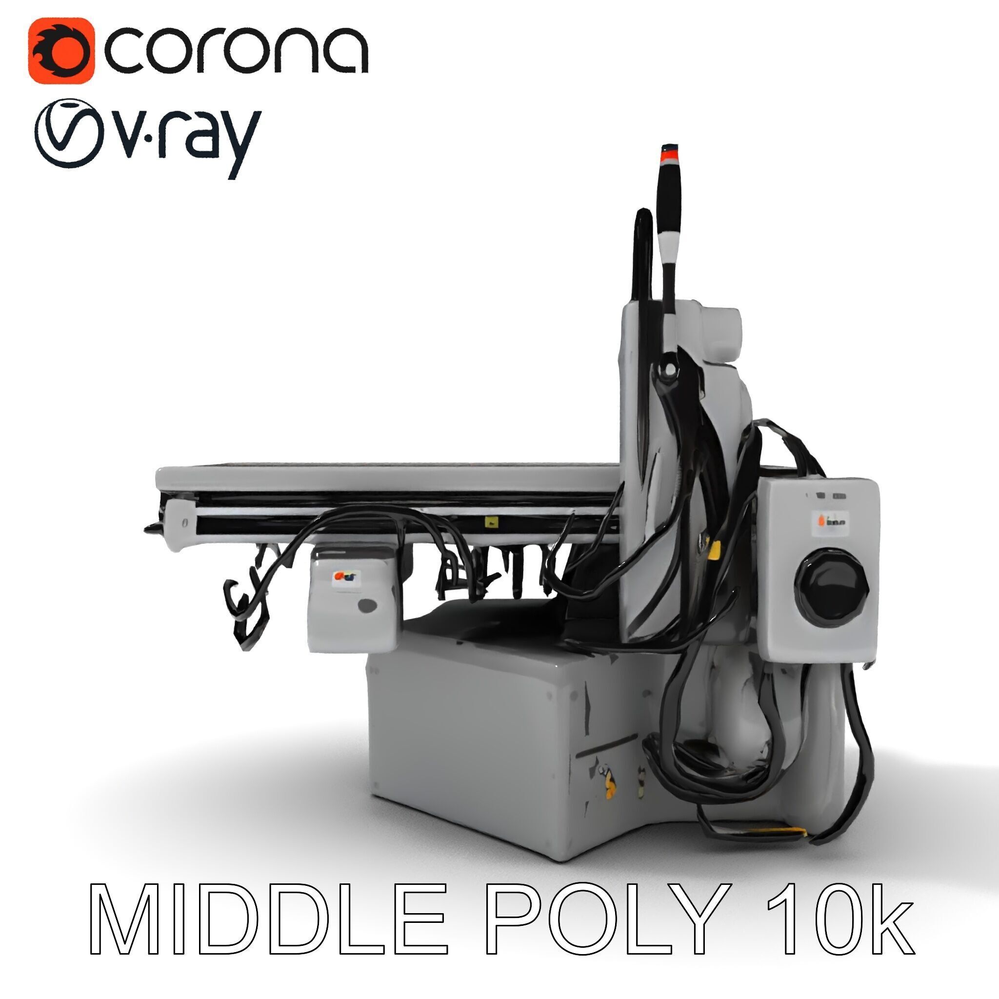 Industrial CNC Machine Model Pack Low-poly 3D model_6
