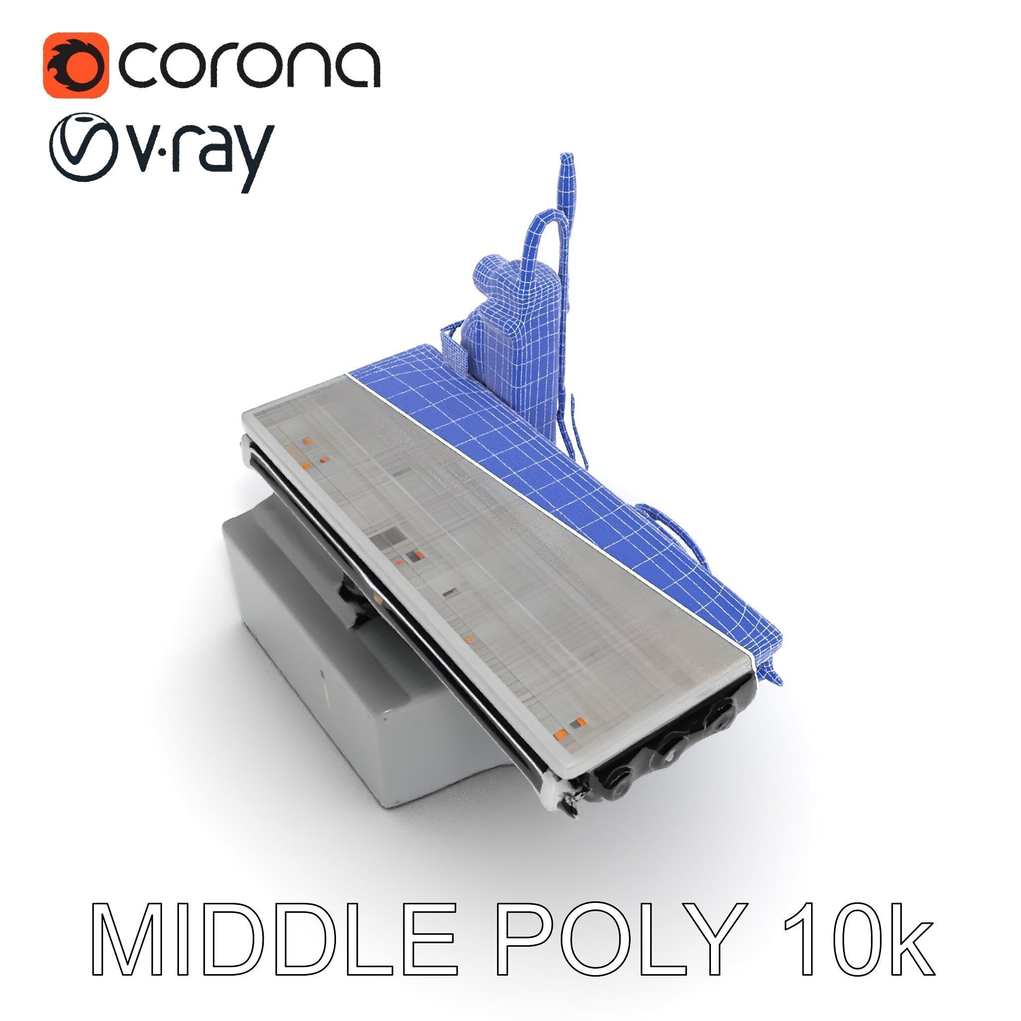 Industrial CNC Machine Model Pack Low-poly 3D model_14